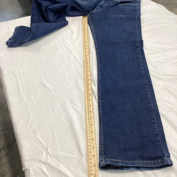 Levi's 513 Men's DarkWash Stretch Straight Jeans 33x34 - Picture 7 of 9